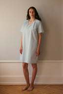 Bolette Nachtkleid - Vintage Streifen Blau