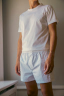 Axel Boxershorts - Leinwandgewebt Weiß