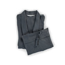 Julia Housecoat - Leinen Grau-Blau