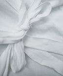 Julia Housecoat - Leinen Weiß