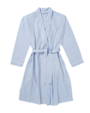 Margrethe Housecoat - Vintage Streifen Blau 