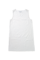 Gerda Nachthemd – Satingewebt Weiß Fein Gestreift